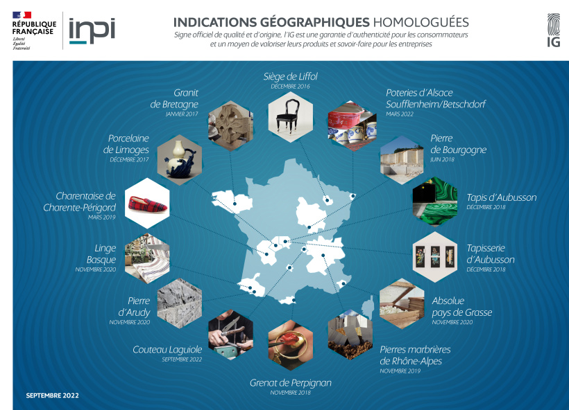 Carte de France des indications géographiques