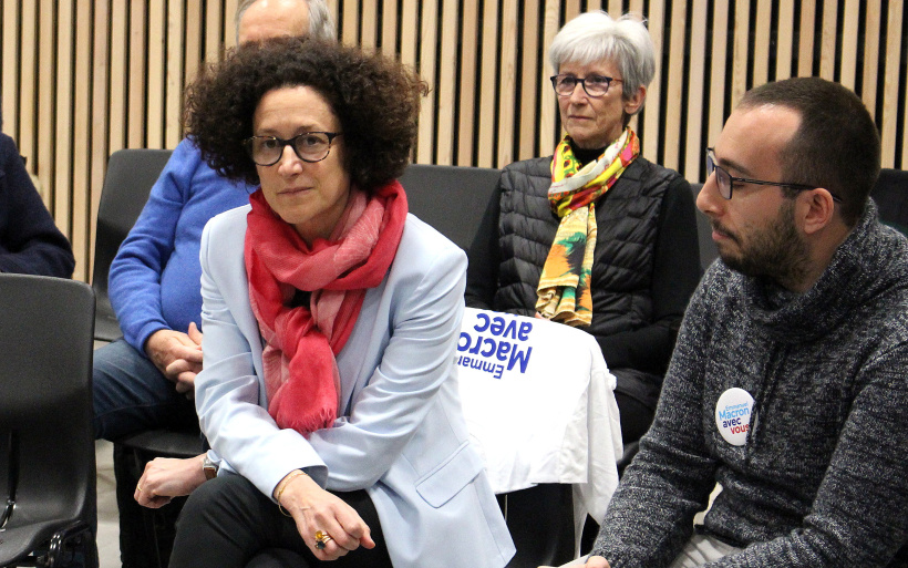 Emmanuelle Wargon aux côtés de Camille Chapuis, référent LREM Haute-Loire.