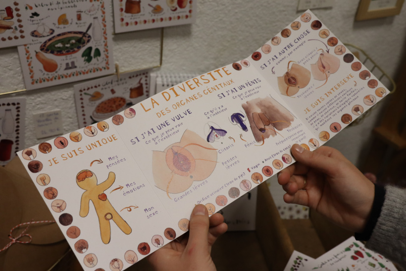 Louizïa a réalisé un livret d'éducation sexuelle pour les enfants. 