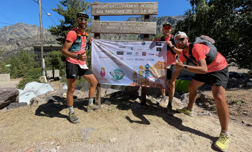 Karim Smadi, Florent Moulergue et Rémi Barbier ont couru les 180 km du GR20 en cinq jours.