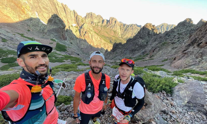 Karim Smadi, Florent Moulergue et Rémi Barbier ont couru les 180 km du GR20 en cinq jours.