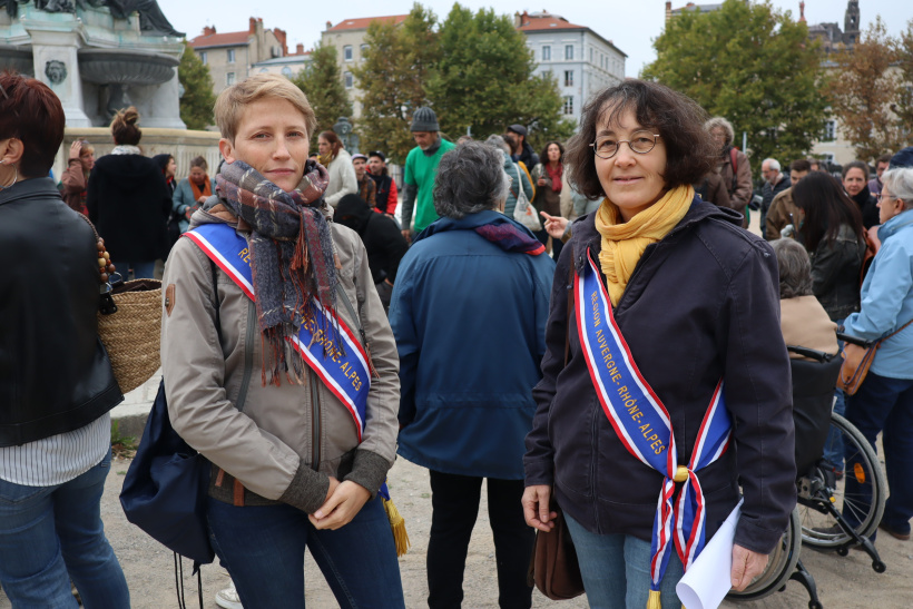 Anaïs Widiez et Catherine Bony conseillères régionales écologistes.