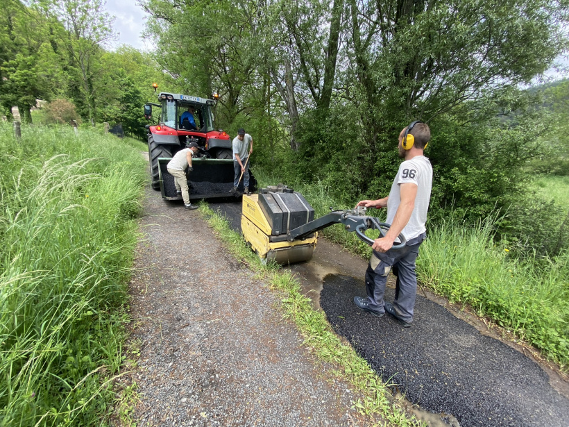 les employés du centre technique municipal de Cussac-sur-Loire ont réalisé des travaux