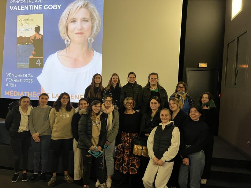 Classes de terminales des lycées Yssingelais avec Valentine Goby au Ciné-Grenette