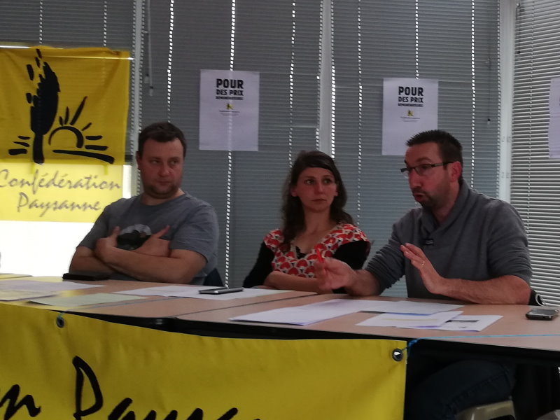 La Confédération Paysanne lors d'une assemblée générale en 2020 (archive)