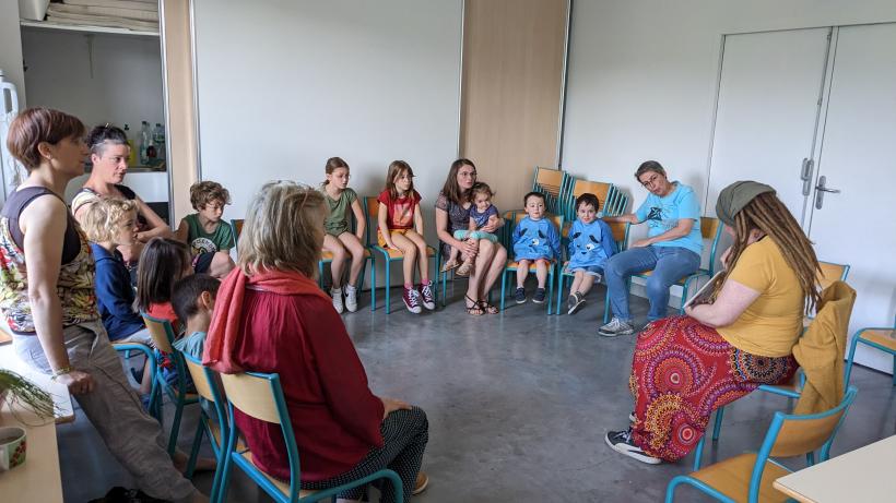 Atelier peinture avec les enfants des écoles de Retournac