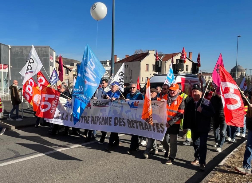 C'est le retour de la manifestation contre la réforme des retraites à Clermont.