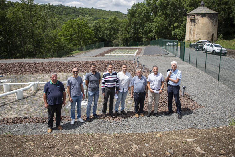 Vendredi 23 juin, le président de la Communauté d’agglo du Puy, Michel Joubert accompagné de ses élus et du Maire de Saint-Vidal