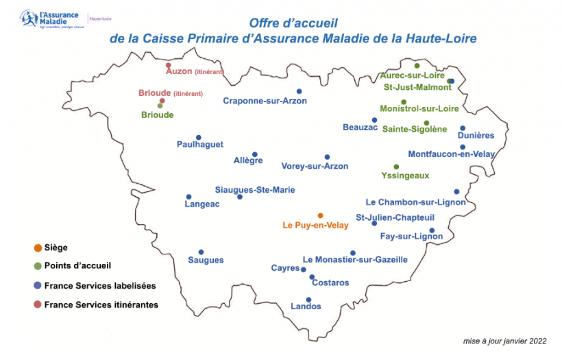 Offre d'accueil de la CPAM de Haute Loire