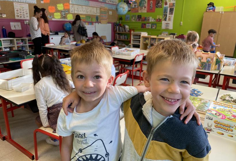 Tom et Joris, visiblement très heureux de se retrouver en cette rentrée 2023.