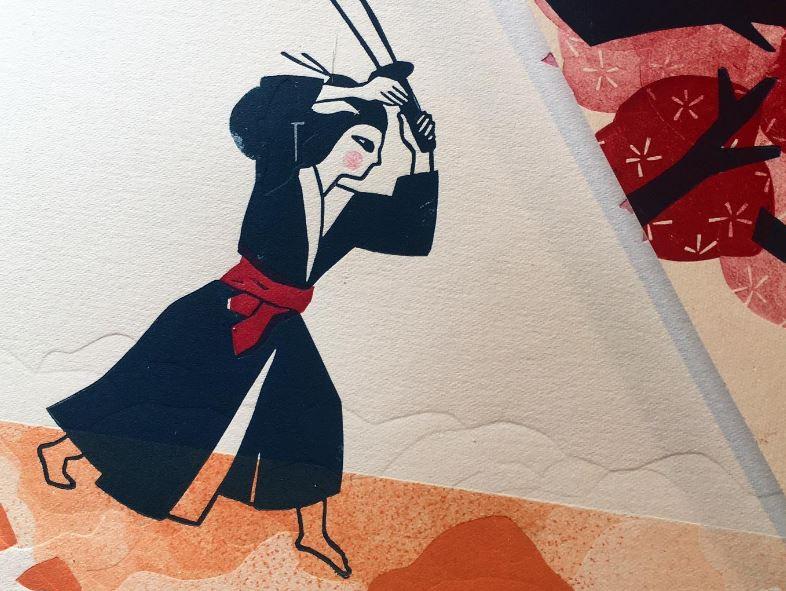 Illustration de samouraïs d'Evelyne Mary