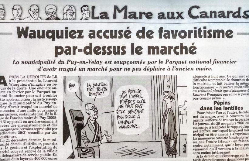 Le scandale du marché couvert fait les choux gras du Canard Enchaîné