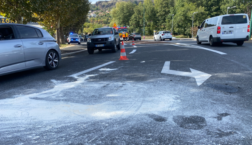 L'accident s'est produit à la sortie du parking. 