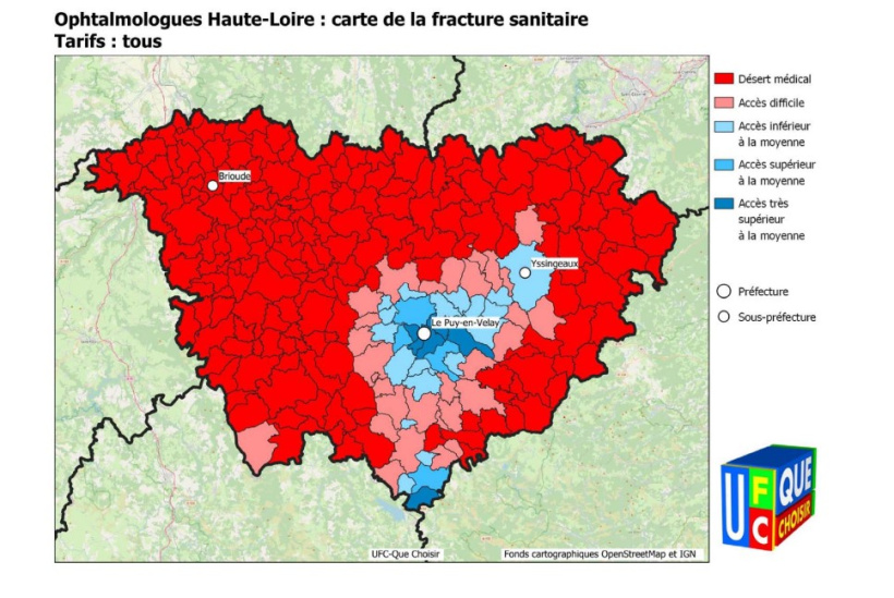 Le département très mal loti concernant l'implantation des ophtalmologues.