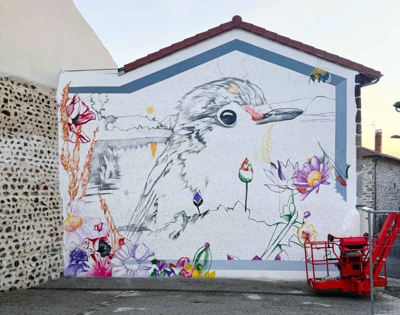 Début de la fresque 