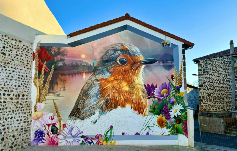 La fresque en cours de création