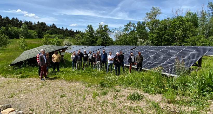 Les différents acteurs du projet étaient réunis pour l'inauguration du parc solaire