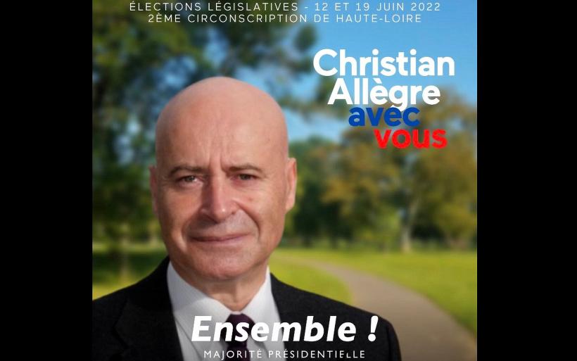 Christian Allègre, élections législatives 2022 en Haute-Loire.