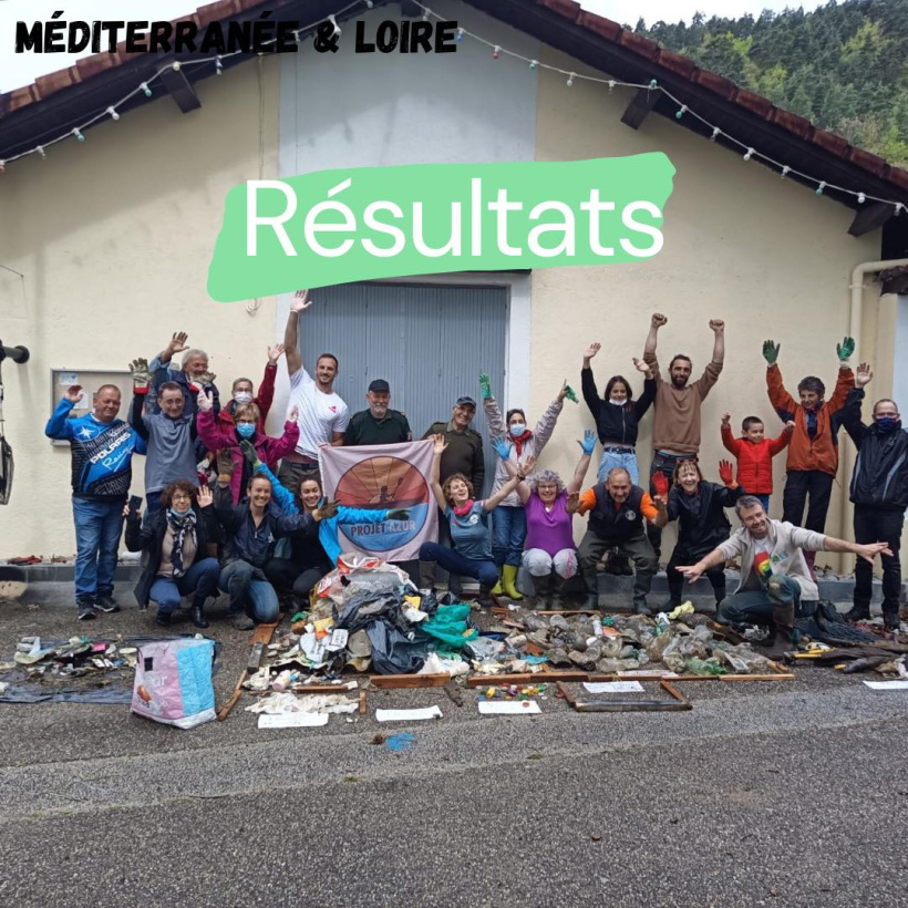 Collecte de déchets à Pont de Lignon le 16 mai avec le projet Azur.