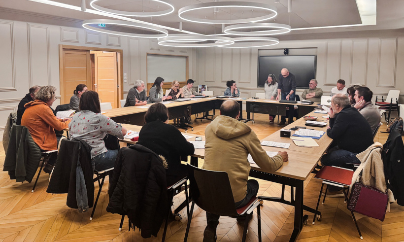 Premier conseil municipal de Lantriac pour Raphaël Bonnet en tant que maire