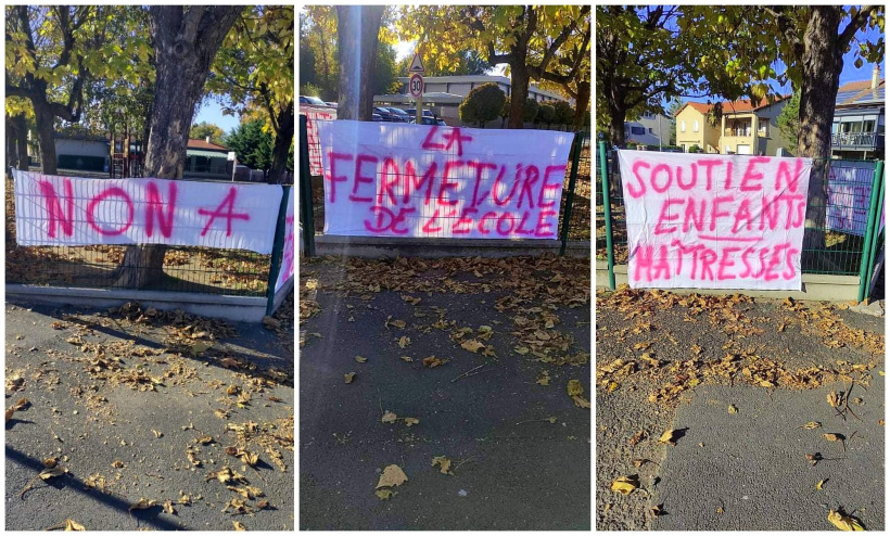 Contre la fermeture de l'école de Corsac