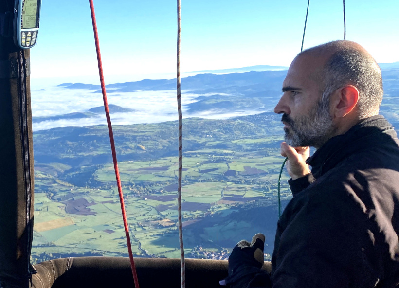 François Villesèche, baroudeur du ciel, la tête dans les nuages.