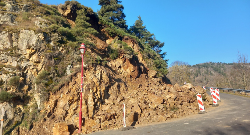 2voulement entre Costaros et Goudet sur la RD49