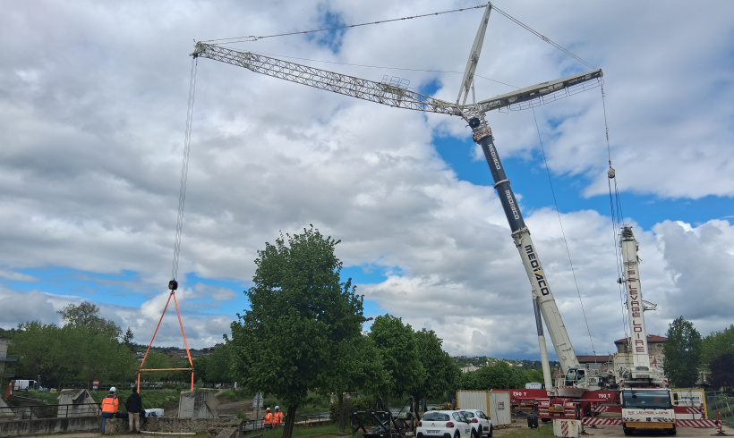 Plus de 200 tonnes de contrepoids pour contrebalancer