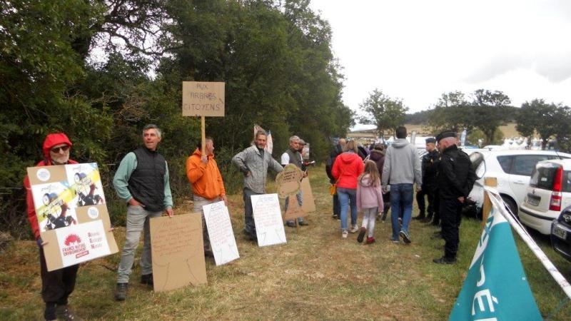 Le 8 septembre 2019, jour de la visite du ministre, les écologistes ont manifesté.