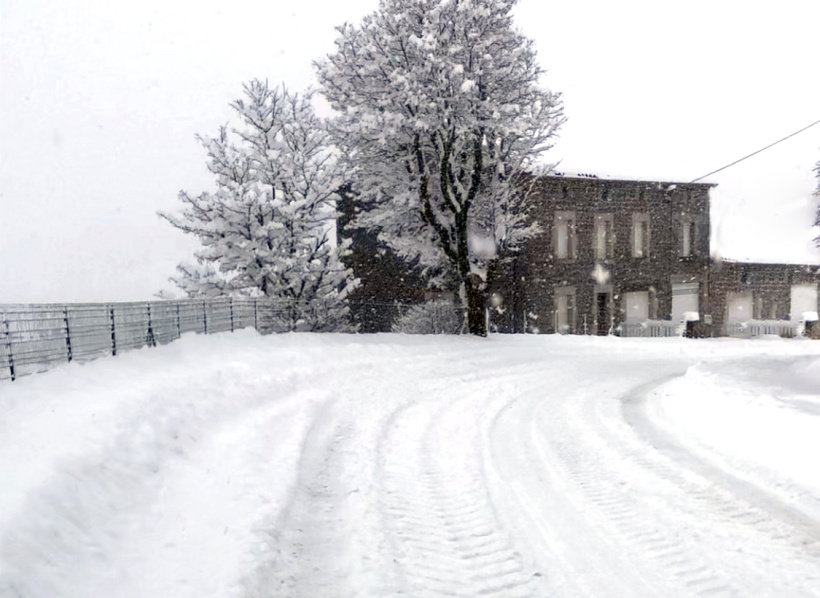 Route enneigée du département