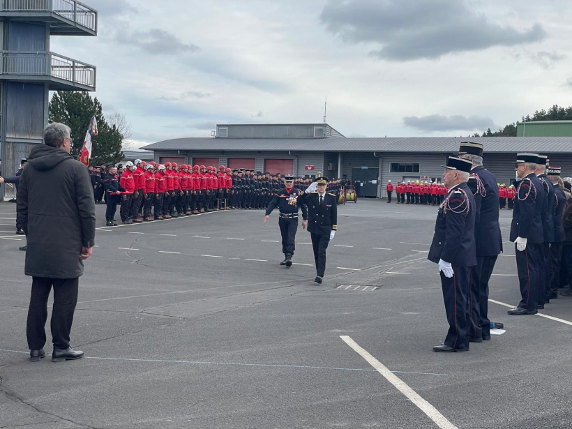 Les sapeurs-pompiers étaient nombreux au cours de le cérémonie