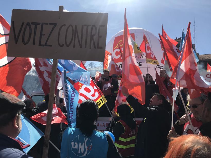 Place du Breuil, manifestation contre la réforme des retraites, mercredi 15 mars 2023