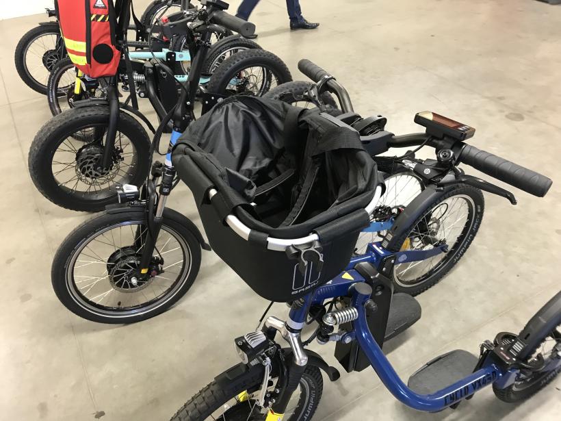 Le Cyclodebout peut être équipé d'un petit panier