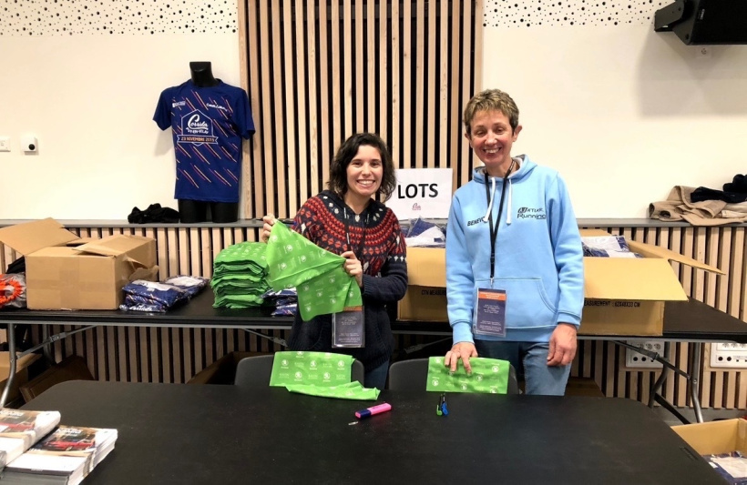 Préparation des sacs pour les participants