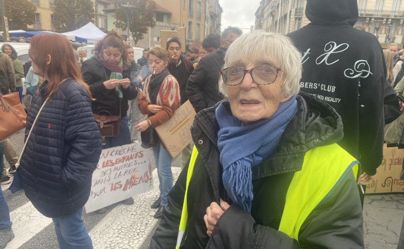 Justine a fait le déplacement pour mêler sa voix à toutes les autres. 