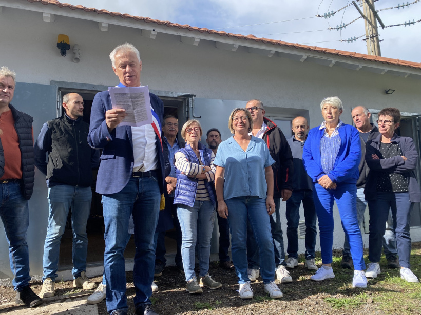 Elus du secteur réuni pour inaugurer l'interconnexion