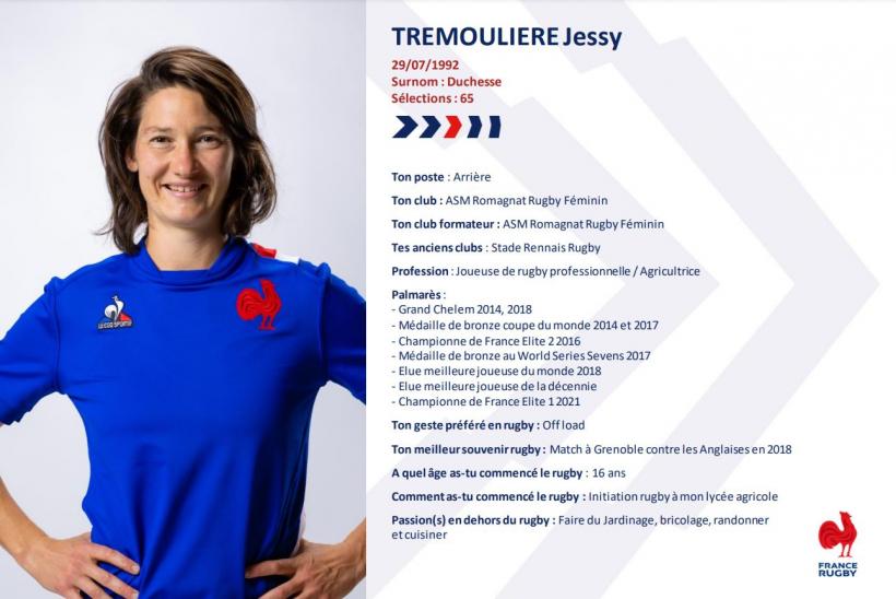 Jessy Trémoulière a découvert le rugby au lycée Brioude Bonnefont.