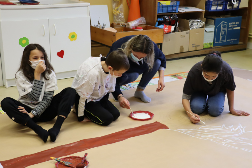 A l'école publique de Guitard au Puy-en-Velay.