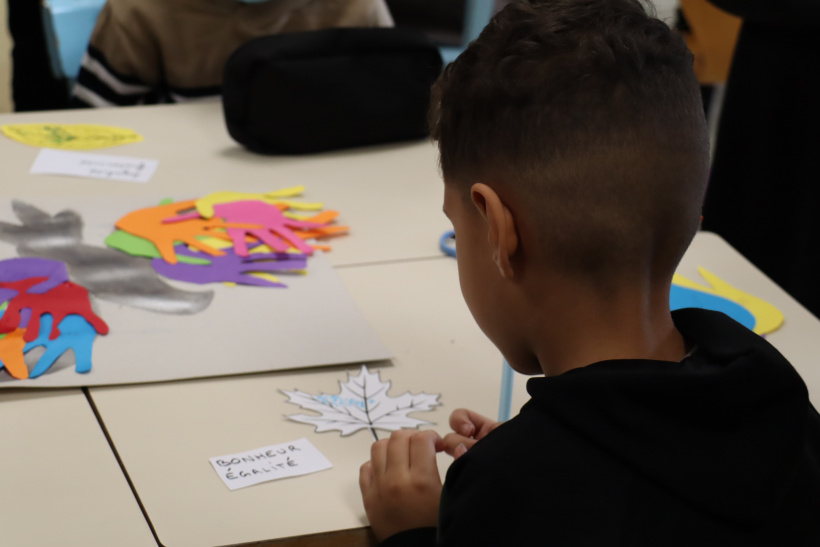 A l'école publique de Guitard au Puy-en-Velay.