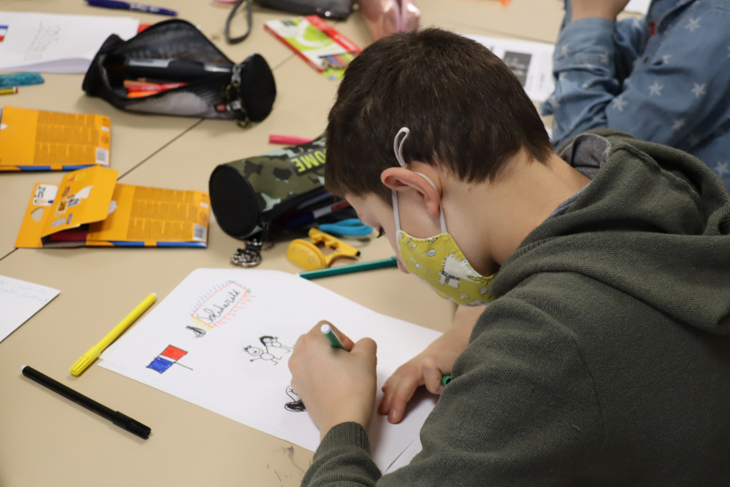 A l'école publique de Guitard au Puy-en-Velay.