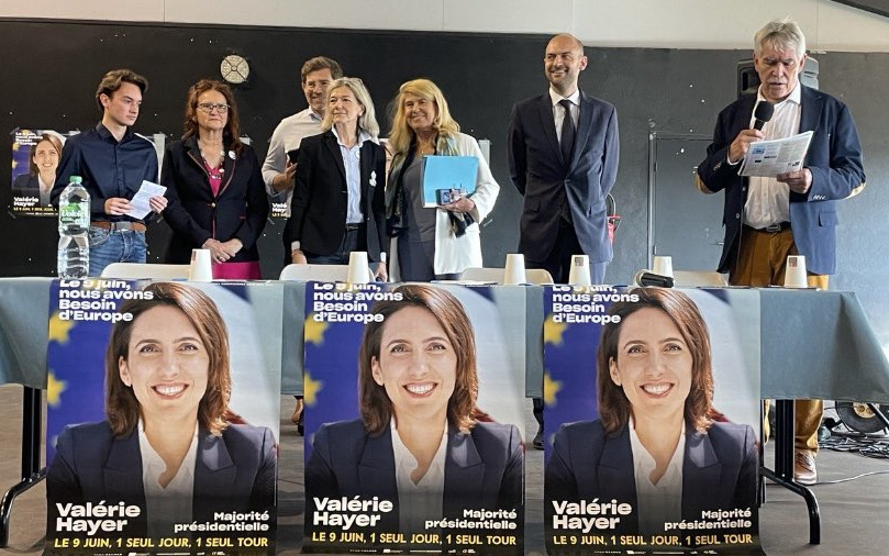 Les représentants politiques de la liste majoritaire pour les élections européennes 2024. 