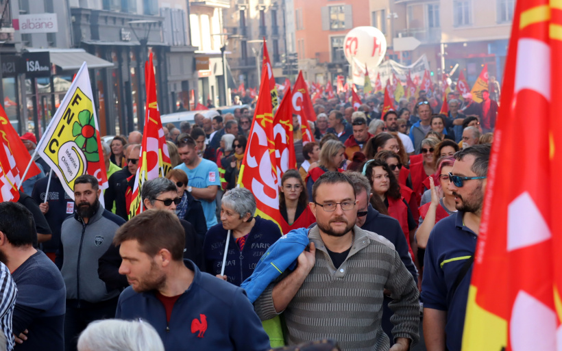 La manifestation du 18 octobre au Puy-en-Velay.