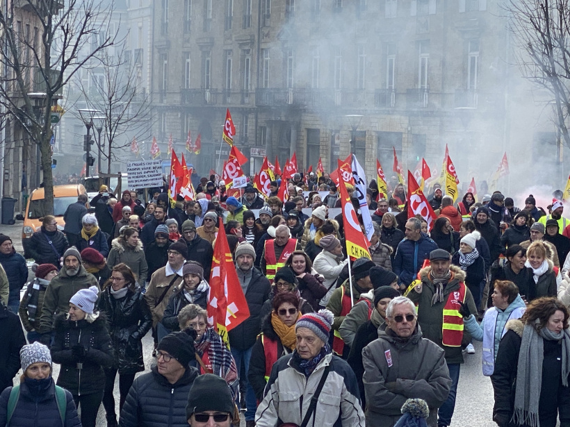 Manifestation contre la réforme des retraites, le jeudi 19 janvier 2023 au Puy-en-Velay