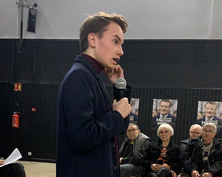 Mattéo Uggeri, aussi jeune que talentueux orateur politique. 