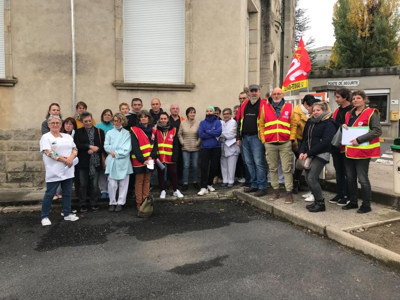 Plusieurs soignants de Sainte-Marie mobilisés demandent de meilleurs salaires. 