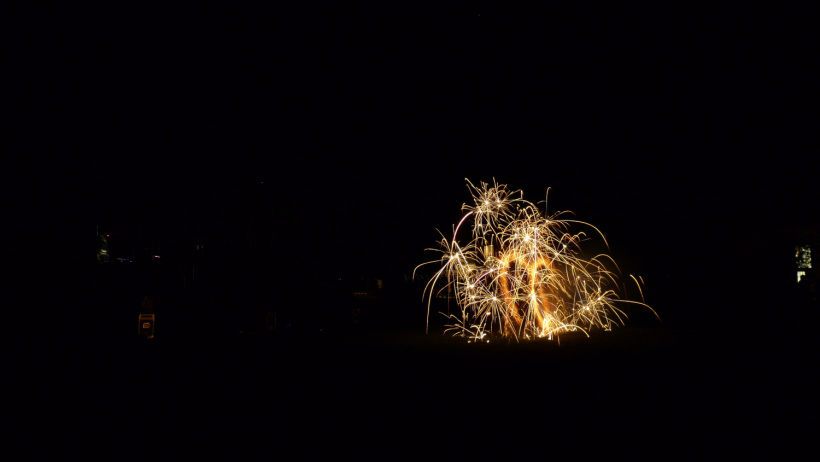 Spectacle de feu à la forteresse de Polignac
