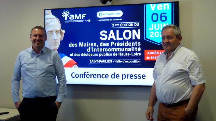 Antoine Wassner à gauche, président CCI 43 et Bernard Souvignet à droite, président AMF 43