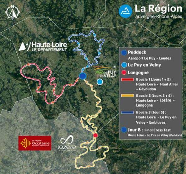 Le parcours prévisionnel approximatif du mondial d'enduro 2022.