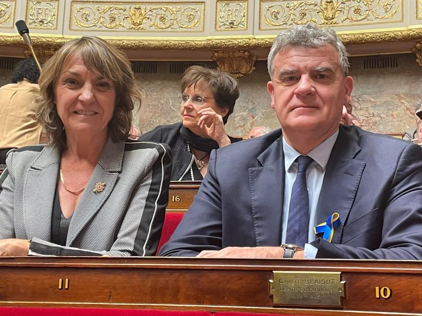 Isabelle Valentin et Jean-Pierre Vigier, députés de Haute-Loire.