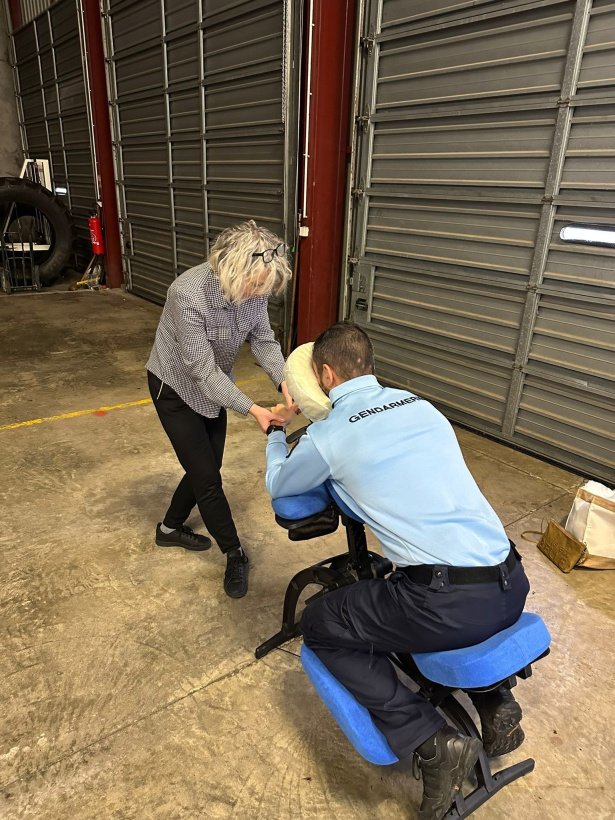 Maryline Chaurand a proposé des massages assis